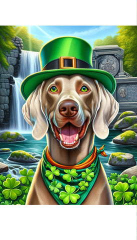 Weimaraner - Best of Breed DCR Saint Patricks Day Day Outdoor House and Garden Flag