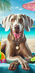 Weimaraner - Best of Breed DCR 100% Poly Velour Micro Fiber Beach Towel Quick Dry 30" x 60"