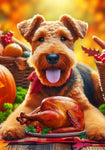 Welsh Terrier - Best of Breed DCR Thanksgiving Outdoor House and Garden Flag