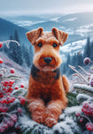 Welsh Terrier - Best of Breed DCR Winter Berries Outdoor House and Garden Flag