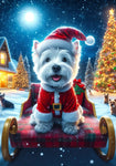 Westie -  Best of Breed DCR Christmas Outdoor House and Garden Flag