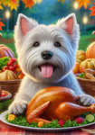 Westie -  Best of Breed DCR Thanksgiving Outdoor House and Garden Flag