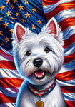 Westie -  Best of Breed DCR Patriotic III   Outdoor House and Garden Flag