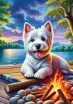 Westie -  Best of Breed DCR Summer Camping   Outdoor House and Garden Flag