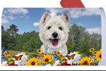 Westie - Best of Breed Summer Flowers Mailbox Cover Hi-Grade Vinyl 6" x 19"