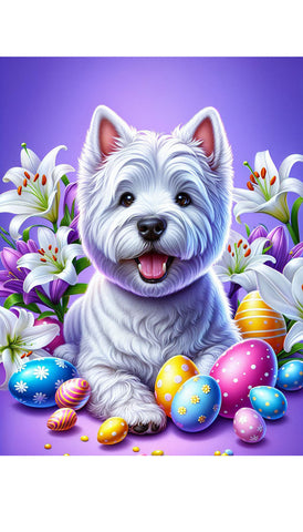 Westie -  Best of Breed DCR Easter Holiday    Outdoor House and Garden Flag