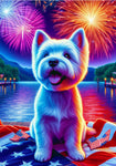 Westie -  Best of Breed DCR July 4 Outdoor Flag