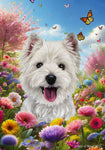 Westie - Best of Breed  Spring Butterflies Outdoor House and Garden Flag