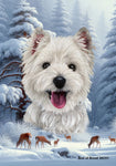 Westie - Best of Breed  Winter Wonderland Outdoor House and Garden Flag