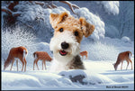 Wire Fox Terrier - Best of Breed Winter Wonderland Floor Mat Tufted Loop 18" x 27"