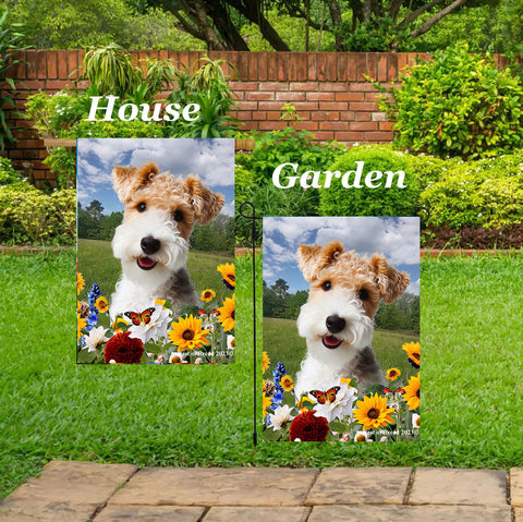Wire Fox Terrier - Best of Breed  Summer Fields Outdoor House and Garden Flag