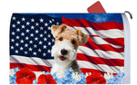 Wire Fox Terrier - Best of Breed Patriotic Mailbox Cover Hi-Grade Vinyl 6" x 19"