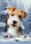 Wire Fox Terrier - Best of Breed  Winter Wonderland Outdoor House and Garden Flag