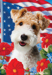 Wire Fox Terrier - Best of Breed  Patriotic I All-American Outdoor House and Garden Flag