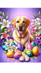 Yellow Labrador - Best of Breed DCR Easter Holiday    Outdoor House and Garden Flag