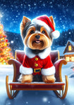 Yorkie Puppy Cut - Best of Breed DCR Christmas Outdoor House and Garden Flag