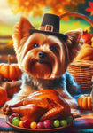 Yorkie Puppy Cut - Best of Breed DCR Thanksgiving Outdoor House and Garden Flag