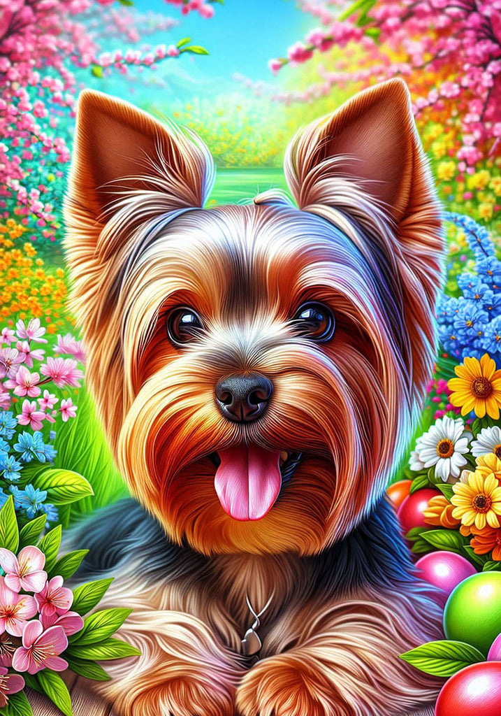 Yorkie Spring Yorkie Puppy Cut - Best of Breed DCR Spring II Outdoor House and Garde