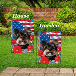 Yorkiepoo Black- Best of Breed  Patriotic I All-American Outdoor House and Garden Flag