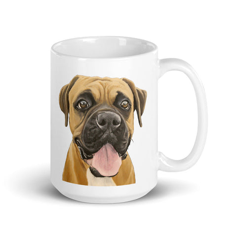 Boxer Mug, Dog Coffee Mug, 15oz Boxer Dog Mug