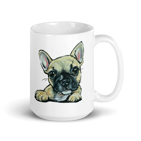 Frenchie Mug, Dog Coffee Mug, 15oz French Bulldog Dog Mug