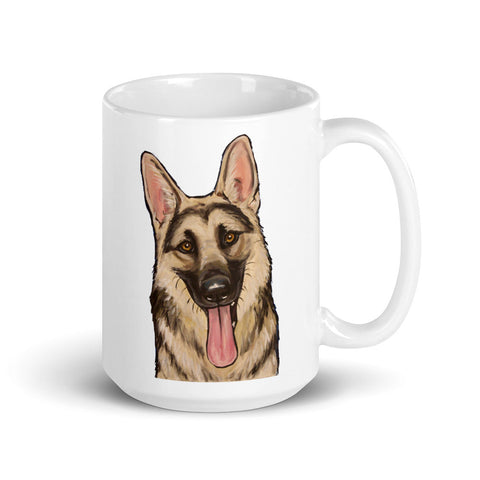 German Shepherd Mug, Dog Coffee Mug, 15oz German Shepherd Dog Mug