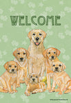 Labrador Yellows - Best of Breed Pipsqueak Productions Outdoor Flag