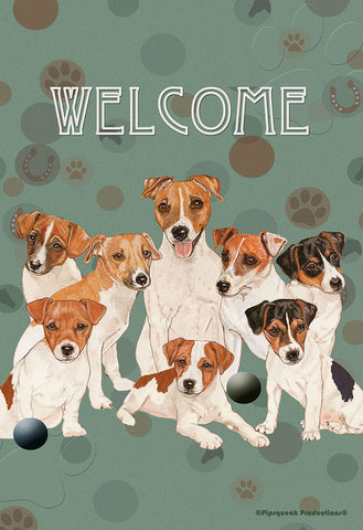 Jack Russells - Best of Breed Pipsqueak Productions Outdoor Flag