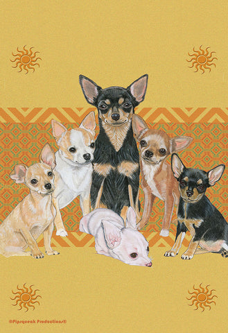 Chihuahuas - Best of Breed Pipsqueak Productions Outdoor Flag