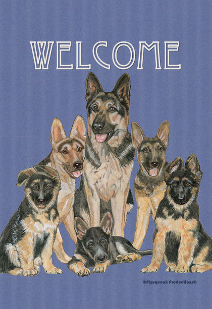 German Shepherds - Best of Breed Pipsqueak Productions Outdoor Flag