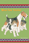 Fox Terrier Wires - Best of Breed Pipsqueak Productions Outdoor Flag
