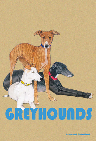 Greyhounds - Best of Breed Pipsqueak Productions Outdoor Flag