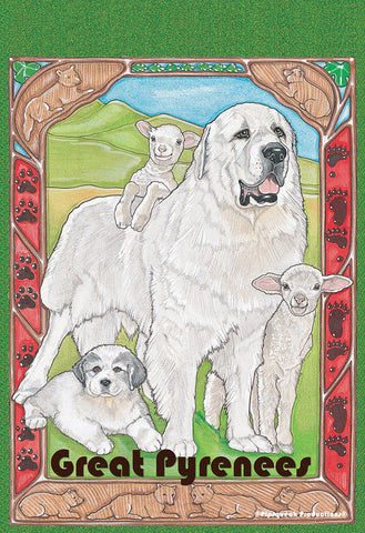 Great Pyreneess - Best of Breed Pipsqueak Productions Outdoor Flag
