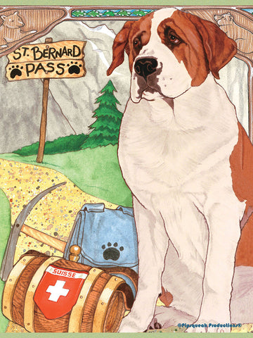 Saint Bernard - Best of Breed Pipsqueak Productions Outdoor Flag