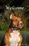 American Staffordshire - Close Encounters of the Furry Kind Welcome  House and Garden Flags