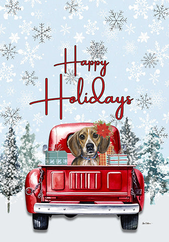 Beagle - Hippie Hound Studio Best of Breed Holiday House and Garden Flag
