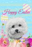 Bichon Frise - Hippie Hound Studios Easter  House and Garden Flags