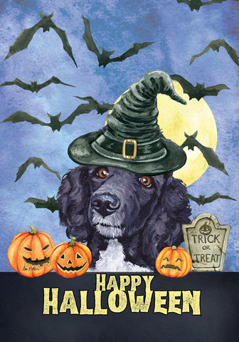 Poodle Black - Hippie Hound Studio Best of Breed Halloween House and Garden Flag