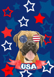 Boxer Uncropped - Hippie Hound Studios Patriotic  House and Garden Flags