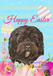 Cavapoo Black - Hippie Hound Studios Easter  House and Garden Flags