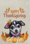 Chihuahua Black - Hippie Hound Studio Best of Breed Thanksgiving House and Garden Flag