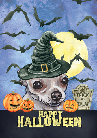 Chihuahua - Hippie Hound Studio Best of Breed Halloween House and Garden Flag