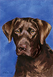 Chocolate Labrador - Best of Breed Outdoor Portrait Flag