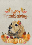 Cocker Spaniel Buff - Hippie Hound Studio Best of Breed Thanksgiving House and Garden Flag