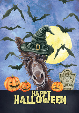 Donkey - Hippie Hound Studio Best of Breed Halloween House and Garden Flag