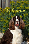 Springer Spaniel  - Close Encounters of the Furry Kind Welcome  House and Garden Flags