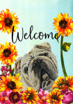 English Bull Dog - Hippie Hound Studios Welcome  House and Garden Flags