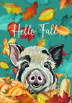 Pig 1 -  Fall Farm Animal Garden Flag