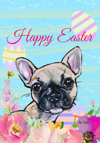 French Bulldog - Hippie Hound Studios Easter  House and Garden Flags