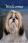Shih Tzu - Close Encounters of the Furry Kind Welcome  House and Garden Flags